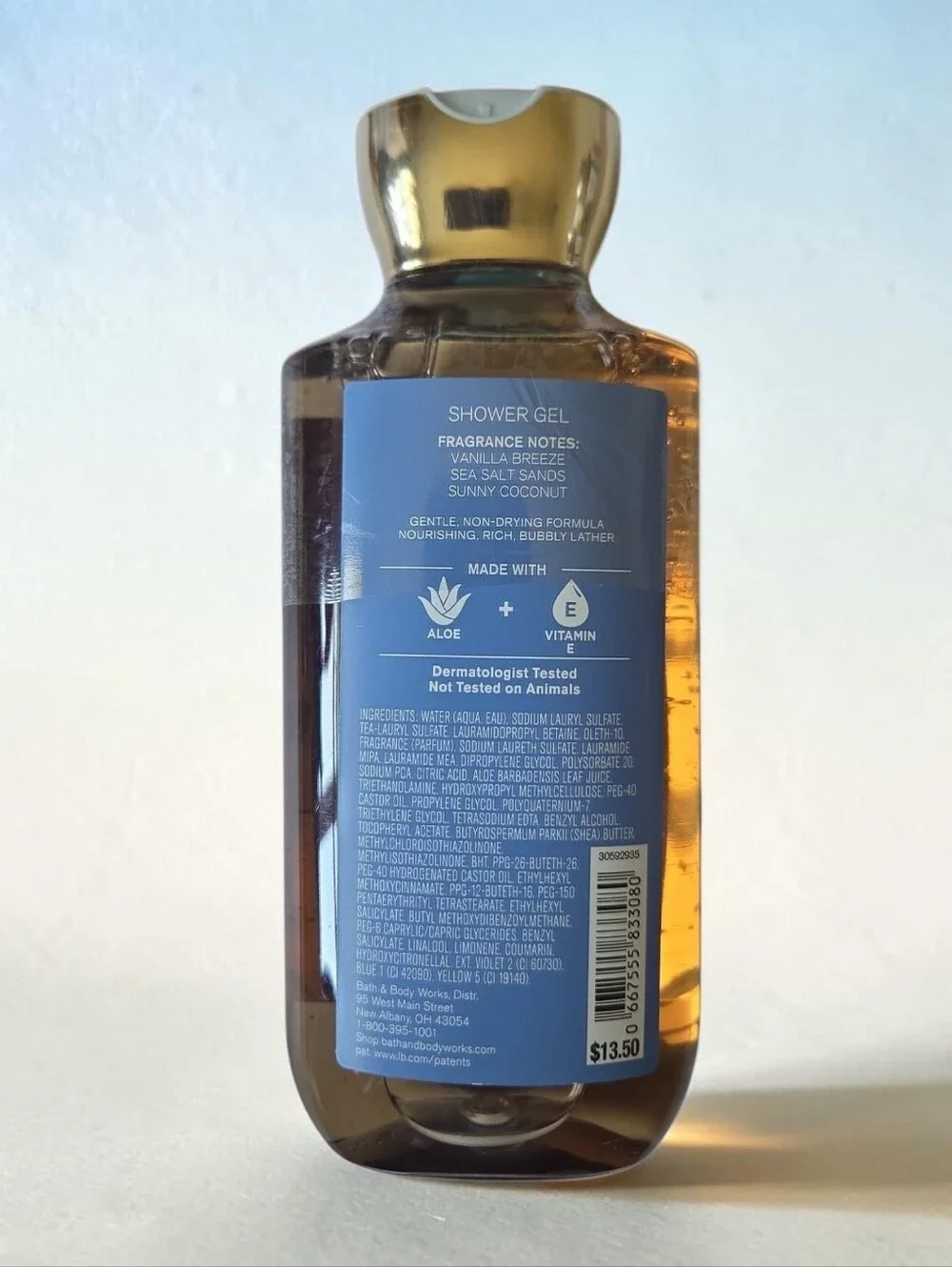 Bath & Body Works Summertime Surf Shower Gel 10 oz Aloe + Vitamin E New